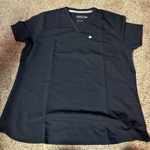 Fabletics Black V-Neck scrub top brand new no tags